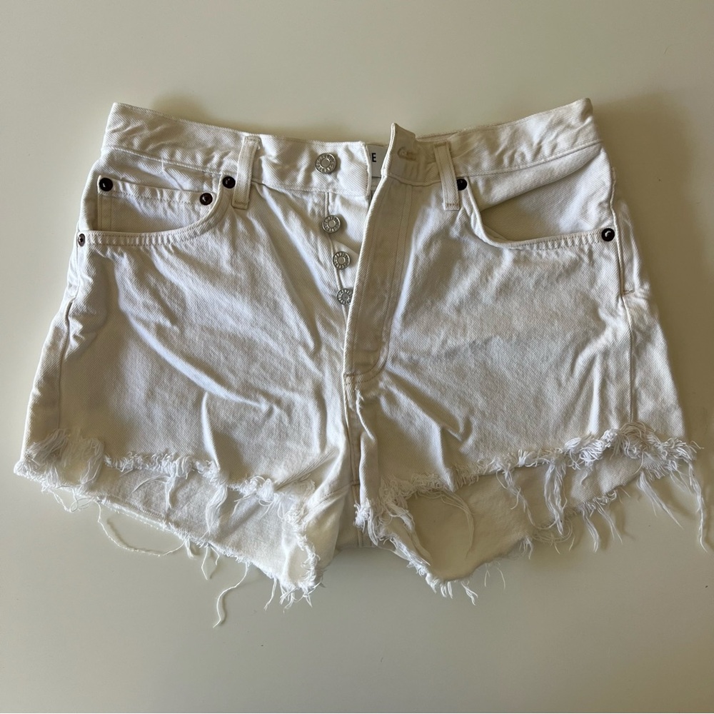 Agolde White Parker Short - Size 26
